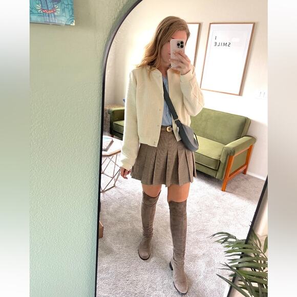 Stuart Weitzman Suede Over-The-Knee Flat Boots - 8.5 - Slate Grey - Picture 1 of 13